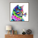 Cat Butterfly 5D Full Drill Painting DIY Needlework Set Mosaic Art Craft