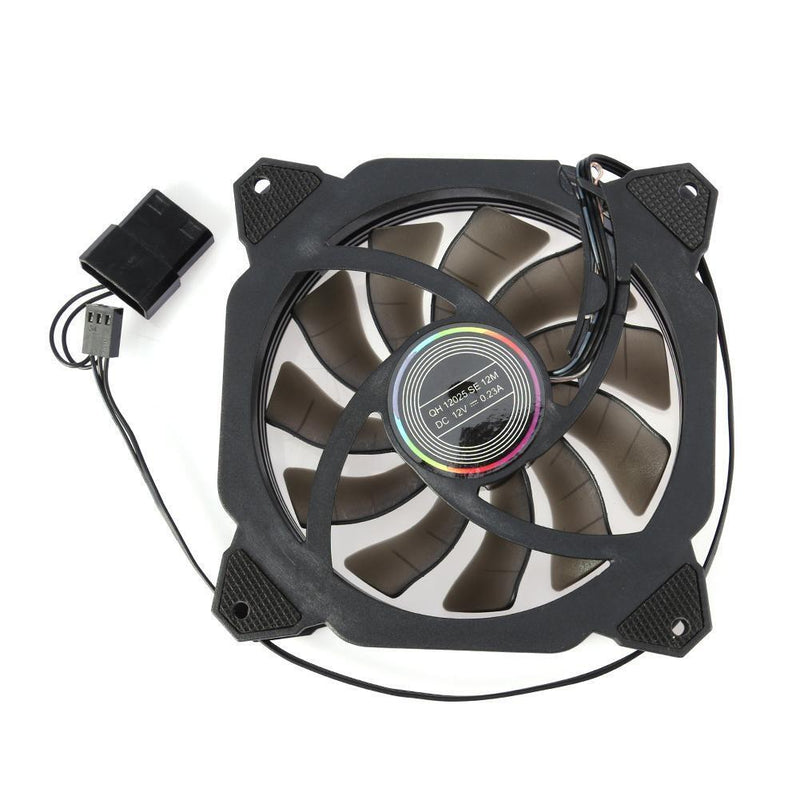 Silent Cooler 120mm Dual Halo Hydraulic Bearing CPU Cooling Fan (Multicolor