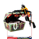 Fish Tank Treasure Chest Diver Live-Action Aerating Aquarium Decor (Black) Newly