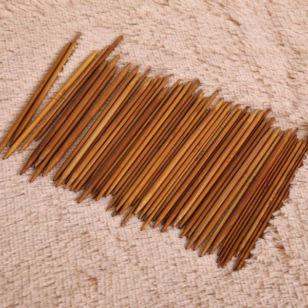 Weave Tool Handles Double Pointed Bamboo 11 Sizes Knitting Needle Cochet Hooks
