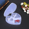 5 Slots Heart Storage Box Plastic Home Organizer Jewelry Beads Boxes(White)