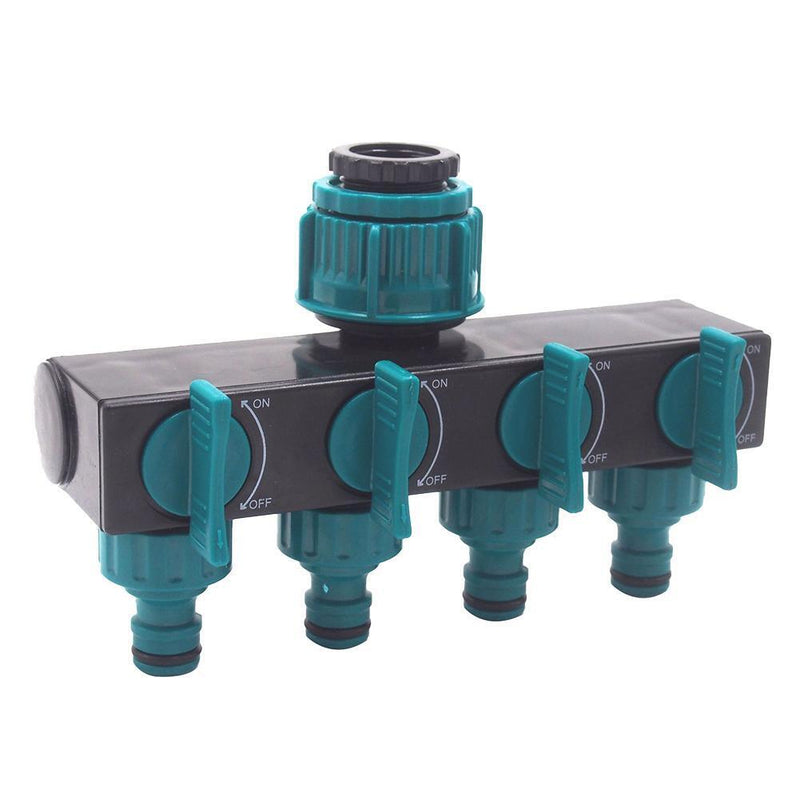 Garden Drip Irrigation 4 Way 4/7 8/11 Hose Pipe Splitter (Thread Connector)