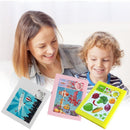 Cartoon DIY 9 Grid Flat Jigsaw Moving Puzzle Kids Educational Toys Random