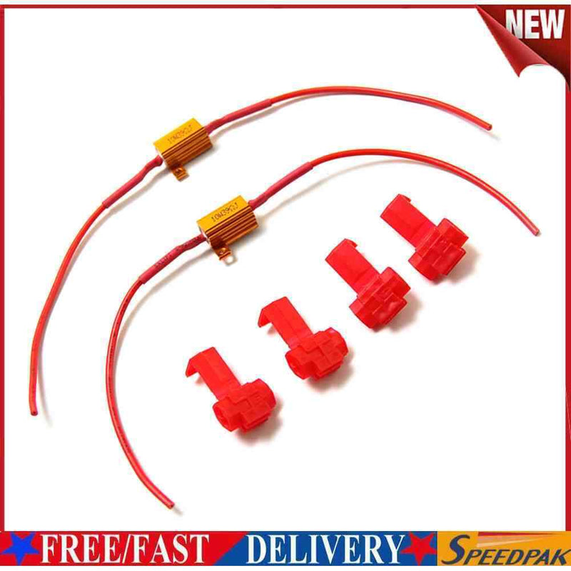 1 Pair Waterproof Anti-Flicker 39ohm 10W Load Resistor Anti-Flashing Decode