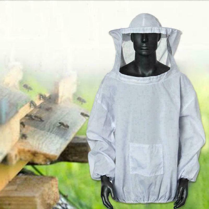 Beekeeper Beekeeping Jacket Protective Veil Smock Bee Clothes Equipment L4Q0