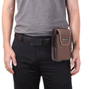 5pcs Fashion Men Leather Card Bag Wallet Zipper Purse Phone Pocket(Brown)