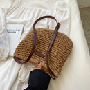Summer Straw Crossbody Bag Women Beach Holiday Woven Shoulder Handbag Purses