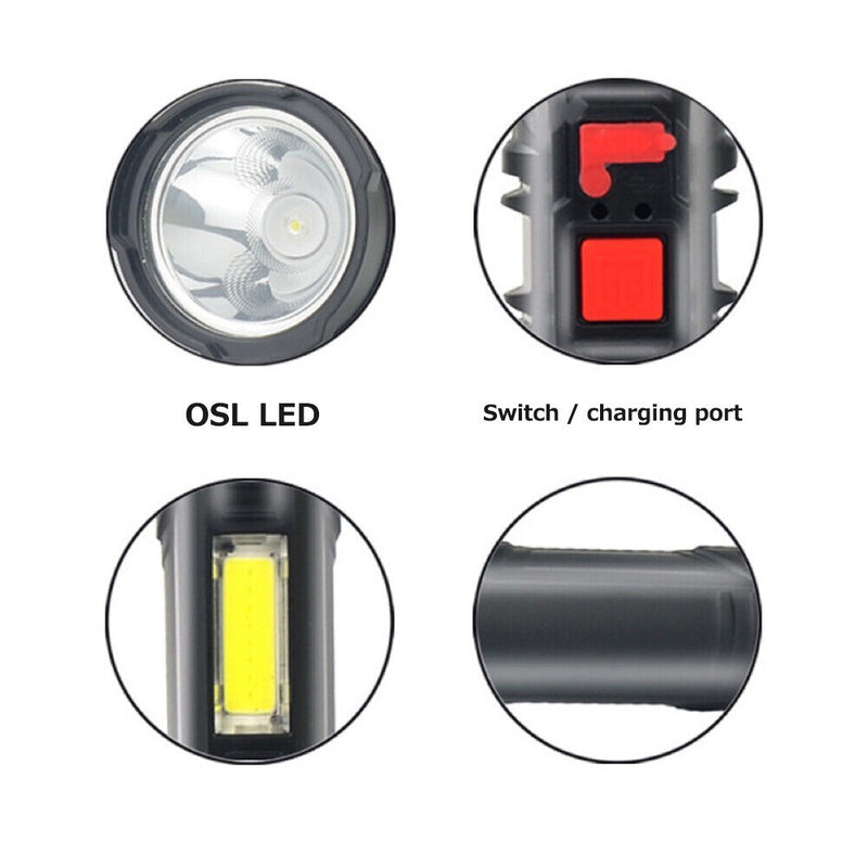 Portable COB LED Working Torch Lamp Multifunctional Fishing Emergency Flashlight