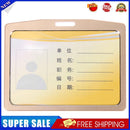 Aluminum Alloy Business Work Card ID Badge Name Tag Card Holder (Champagne)