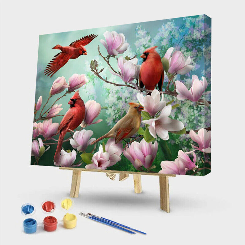 Flowers Painting By Numbers Acrylic Paints Set Home Decor Gift for Leisure/Fun