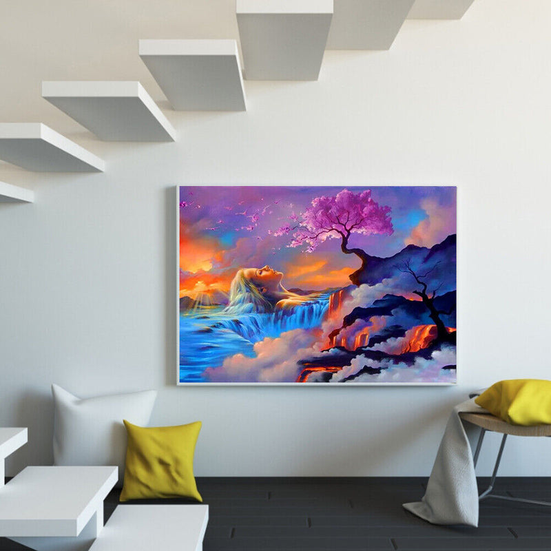 Nature Goddess Oil Paint By Numbers DIY Handpainted on Canvas Wall Art Pictures