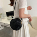 Round Crossbody Bags Women Alligator Leather Circle Female Shoulder Purse Bags