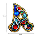 DIY Key Chain Diamond Painting Letters Women Bag Keyring Pendant Gift (A) Newly