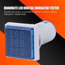 Square LED Digital Voltmeter Voltage Current Frequency Tester Meter (Blue) Newly