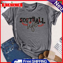 Independence Day Print Softball Letter Tea T-Shirt (Grey L)