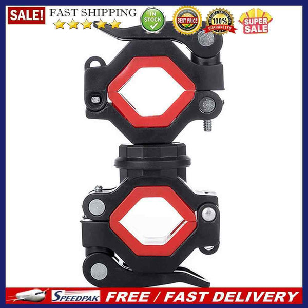 360 Degree Rotation Bike Flashlight Holder Bicycle Front Tail Light Clamp Cli