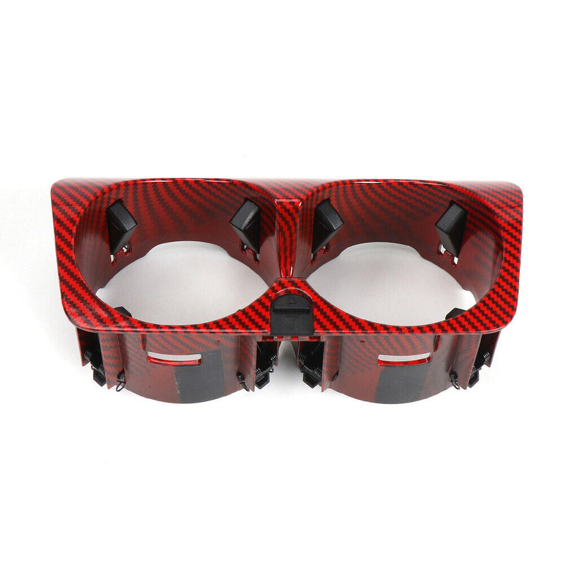 Car Center Console Water Cup Holder for Mercedes W205 (Red Carbon Fibre) Newly