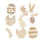 Wooden Eggs DIY Craft Easter Rabbit Wood Chips Easter Decorations Wood Slice