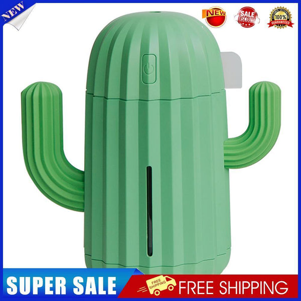 340ml Cactus USB Charge Air Humidifier Aroma Essential Oil Diffuser (Green)