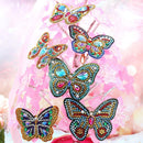 6pcs DIY Butterfly Full Drill Special Shaped Diamond Painting Keychains Pendant