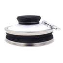 500mL Collapsible Soft Kettle Outdoor Silicone Water Bottle (Black+White) Newly