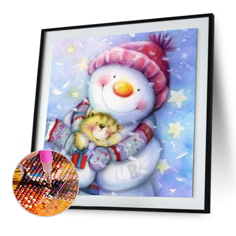 5D DIY Full Drill Diamond Painting Christmas Snowman Cross Stitch Embroider