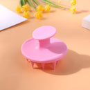 Pointed Tip Silicone Scalp Shampoo Massage Brush Head Acupoint Comb (Pink)