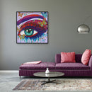 DIY Color Eye Rhinestone Drawing Part Special Shape Diamond Painting Kit Decor