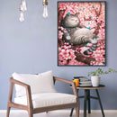 5D DIY Diamond Embroidery Cherry Tree Cat Mosaic Kit Home Decor for Wall Gift