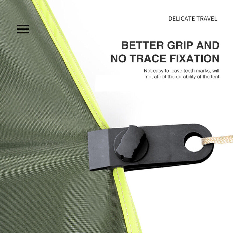 Outdoor Camping Tent Windproof Clamp Survival Tighten Awning Clip Fixed Buckl