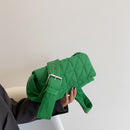 Designer Messenger Bags Belt Buckle Padded Quilted Crossbody Bag Portable Travel