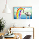 Diamond Painting Rainbow Elephant Full Round Drill Picture of Rhinestone Drawing