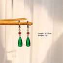 Girl Green Gem Earrings Party Jewelry Anime Peripheral Women Earrings