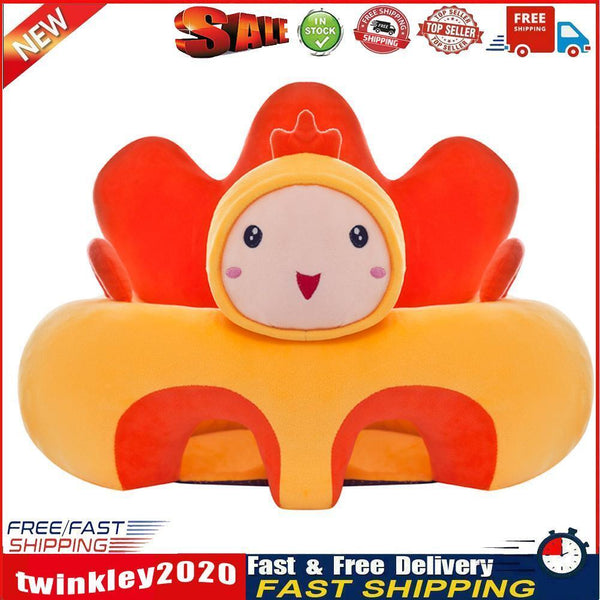 Creative Cartoon Baby Sofa Cover Learn to Sit Seat Feeding Chair Case (A) Newly