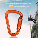 25KN Safety Auto Master Lock Carabiner Outdoor Climbing Buckle (Orange) Newly