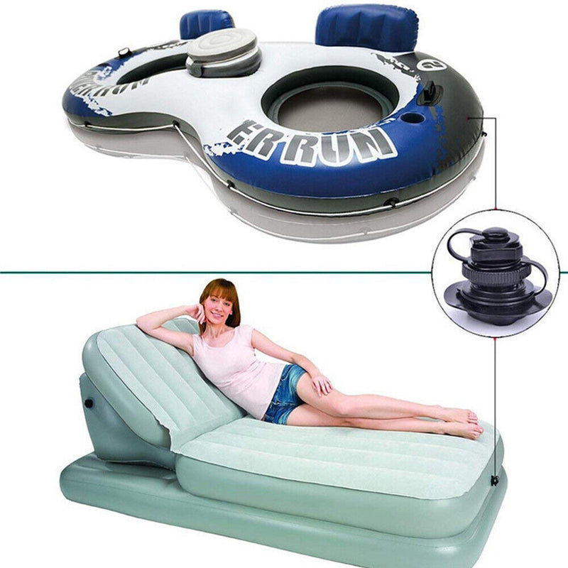 2 in 1 Air Valve Nozzle Caps for Inflatable Boat Kayak Pump Adapter (4pcs)