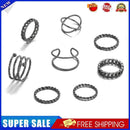 8pcs Punk Simple Rings Set Women Girl Geometric Stack Knuckle Ring Jewelry