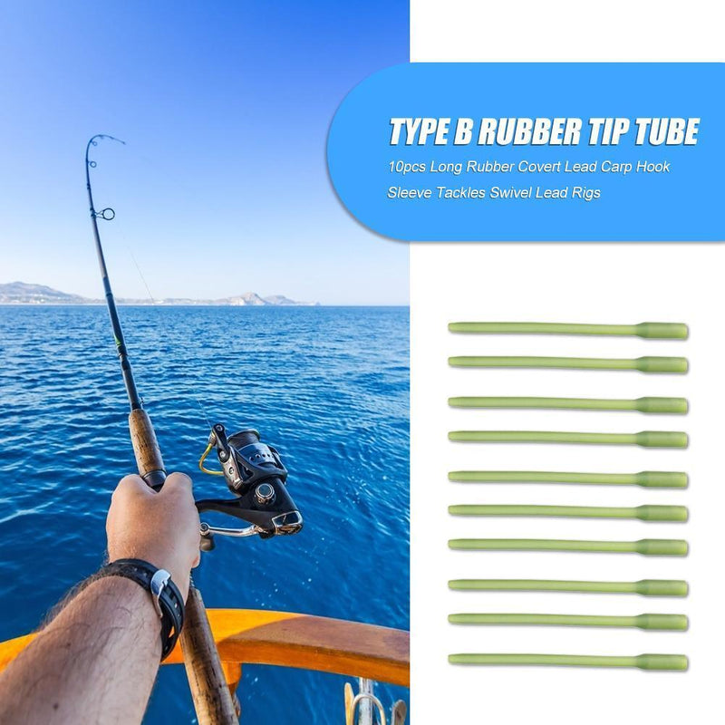 10pcs Long Anti-Tangle Sleeves Connect Quick Change Hook Sleeve for Carp Fishing