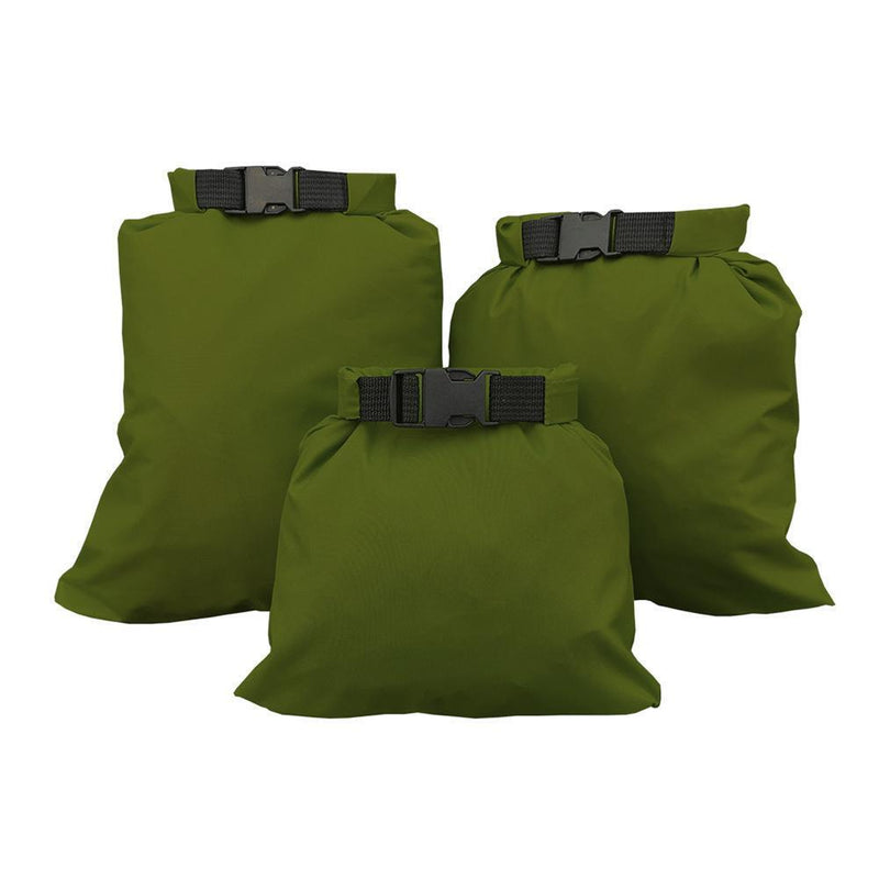 3pcs Coated Silicone Fabric Pressure Waterproof Dry Bag Pouch(Army Green) Newly