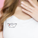 Women Men Paper Plane Boat Enamel Lapel Pin Jewelry Shirt Bag Decoration Broo