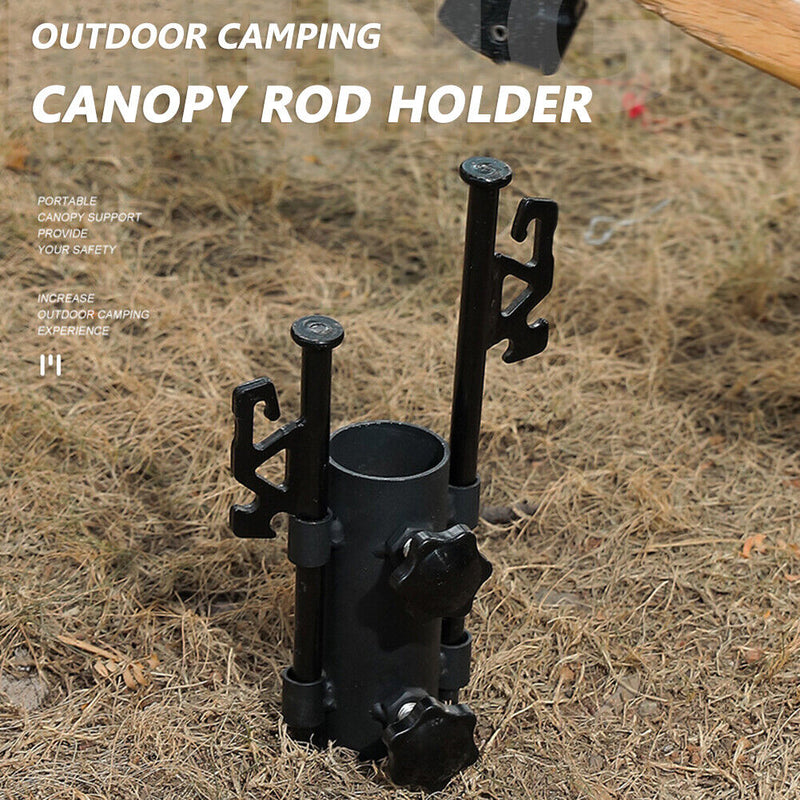 Outdoor Camping Pole Fixer Canopy Rod Fixing Tube Windproof Hiking Accessories