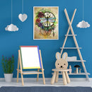 5D Diamond Painting Kit DIY Dragonfly Clock Full Round Drill Crafts Home Decor