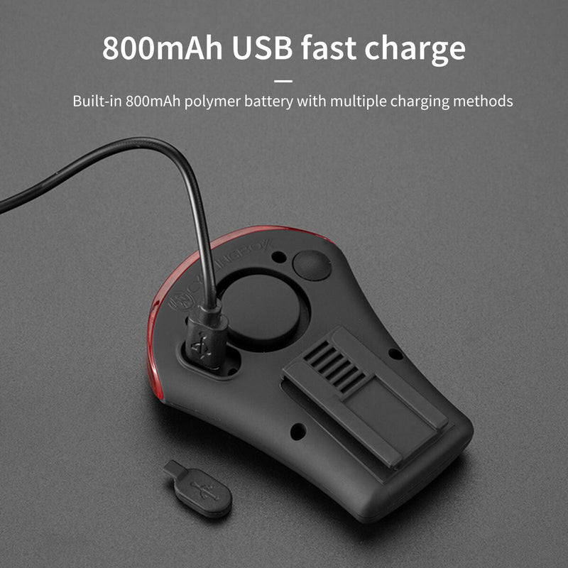Bicycle Rear Lamp Rechargeable USB Safety Warning Taillight for Night Riding