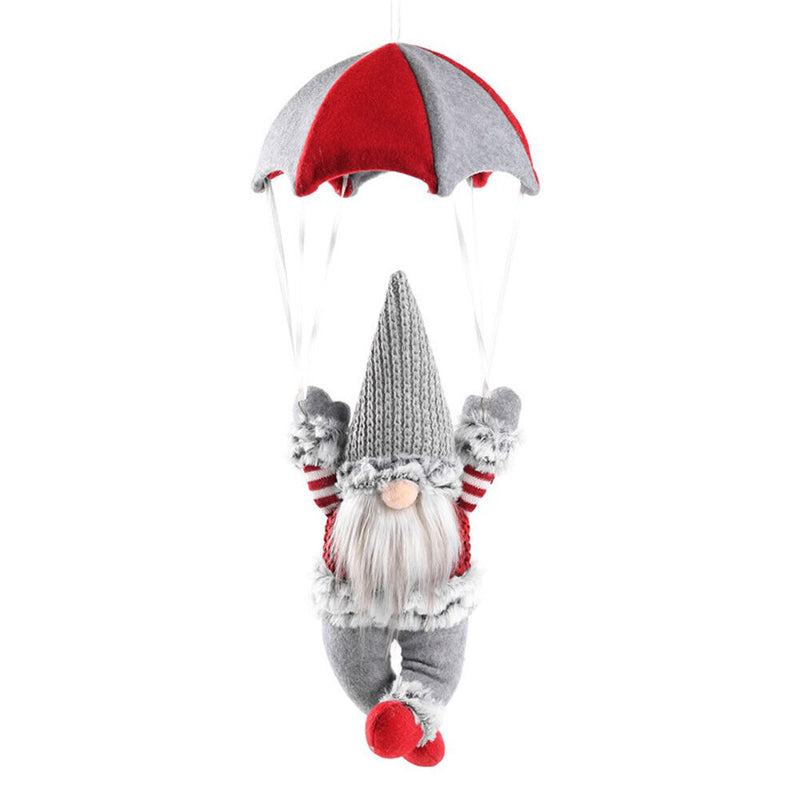 Xmas Tree Hanging Toys Festive Ornament Gnome Parachutes for Home Door Wall Hook