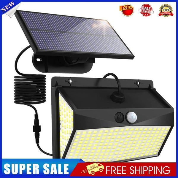 LED Solar Light PIR Motion Sensor 3 Modes Outdoor Street Wall Lamp (318LED)