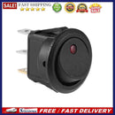 20A 12V 3 Pin Car Auto Boat On Off Round Dot LED Rocker Toggle Switch(Red)