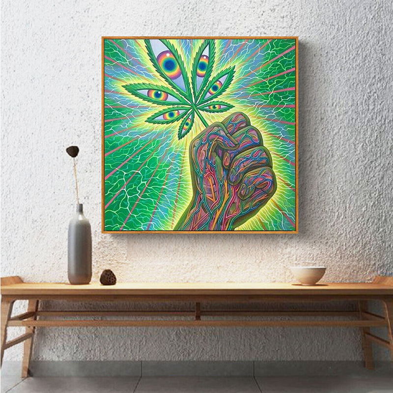 5D DIY Full Drill Diamond Painting Leaf Embroidery Mosaic Kits Home Wall Art