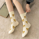 Creative Japanese Ins Cute Cotton Socks Stockings Middle Tube Socks Female Sox