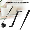 Candle Oil Lamp Extinguisher Kit Stainless Steel Snuffer Hook Cutter Durable Set