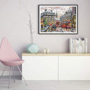 Partial Cross Stitch 14CT Cotton Thread DIY Street Handmade Stamped Needlework